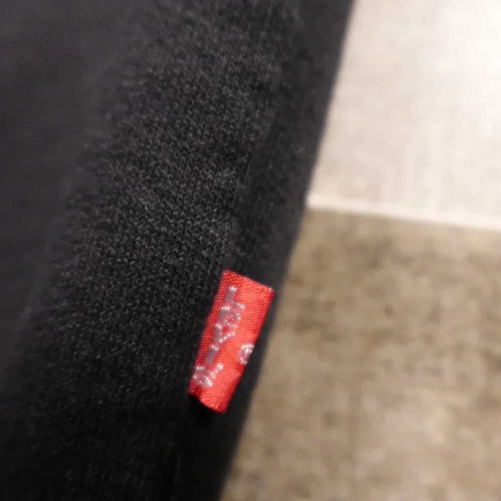 Levi’s Logo Hoodie Men’s Large Black Pullover‎ Streetwear